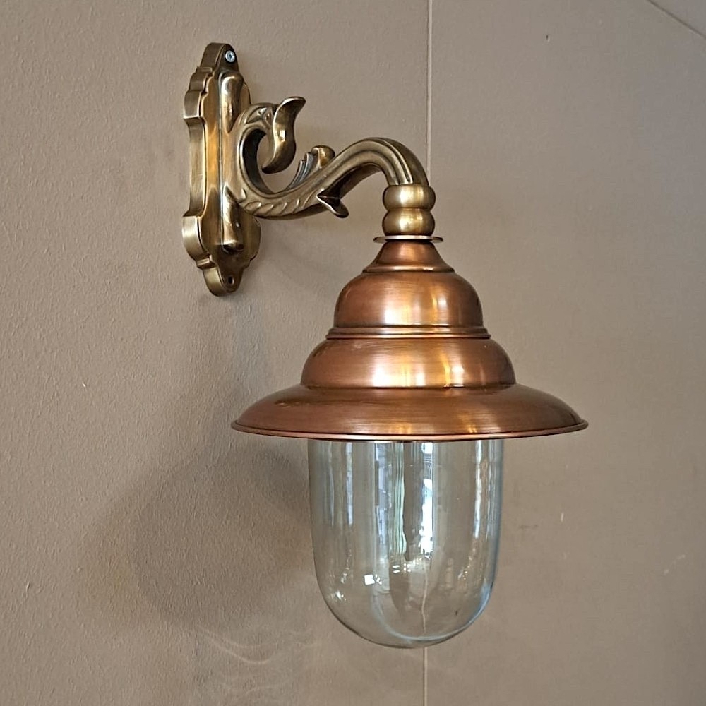EA291. Lampe suspendue en cuivre. 53 cm