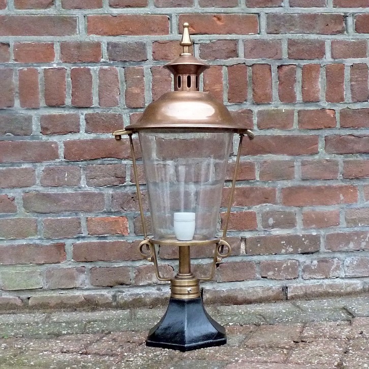 E253. Hengelo + lanterne cuivre rond 60. 75 cm
